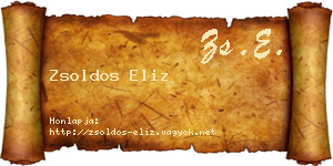 Zsoldos Eliz névjegykártya